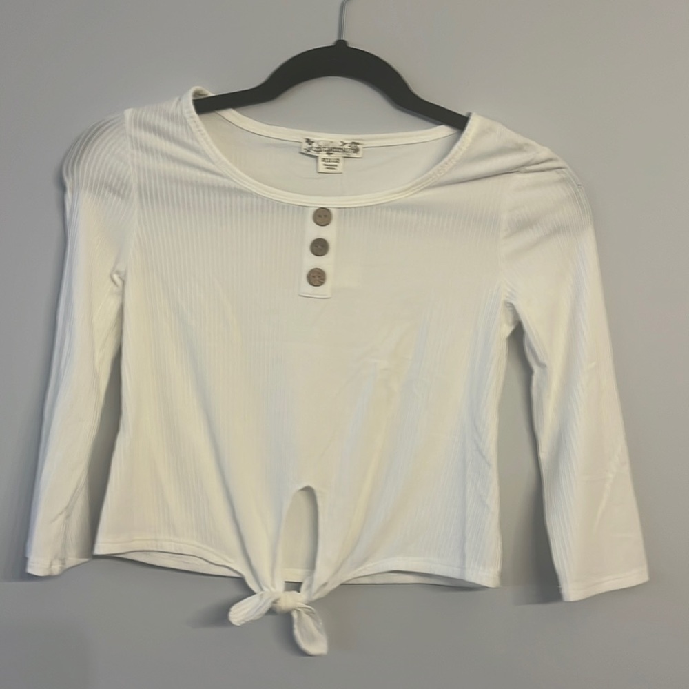 Girls size M 10/12 white blouse